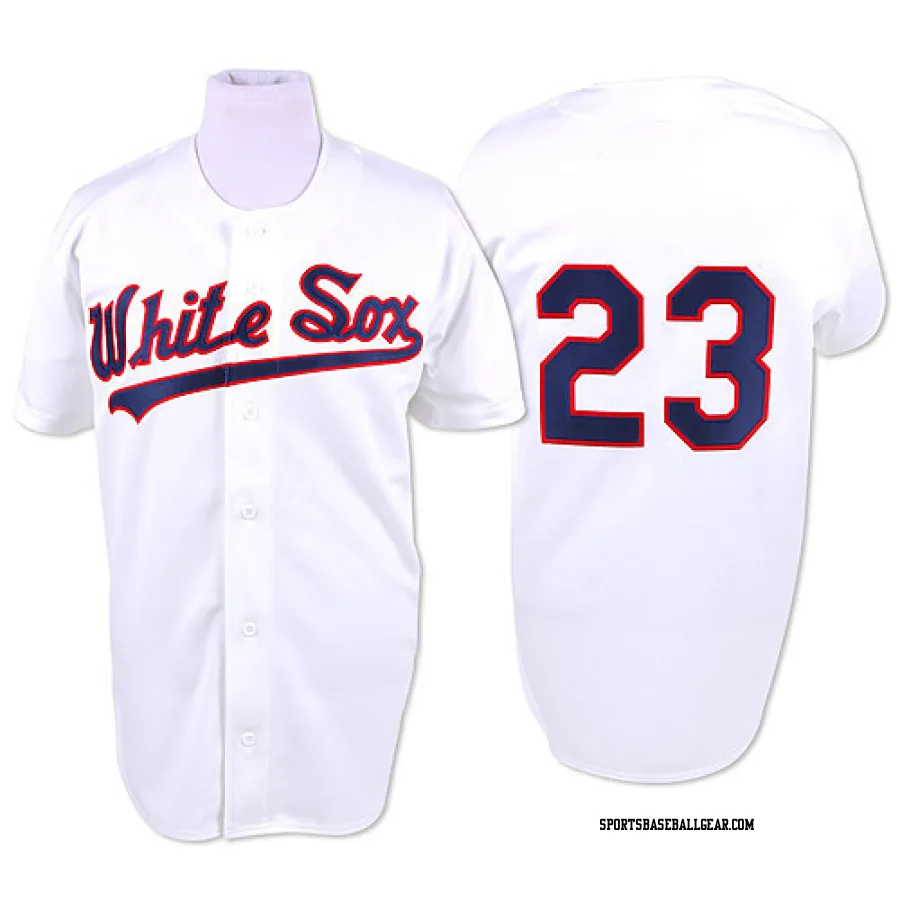 Robin Ventura Men's Chicago White Sox White Replica Throwback Jersey