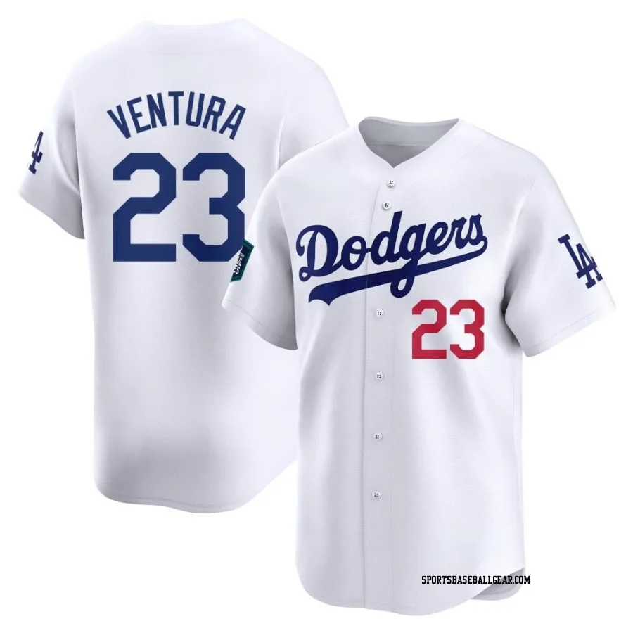 Robin Ventura Men's Los Angeles Dodgers White Limited 2024 World Tour Seoul Series Home Jersey