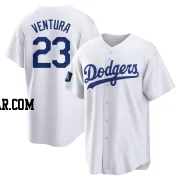 Robin Ventura Men's Los Angeles Dodgers White Replica 2024 World Tour Seoul Series Home Jersey