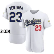 Robin Ventura Men's Los Angeles Dodgers White/Gold Authentic 2021 Gold Program Player Jersey