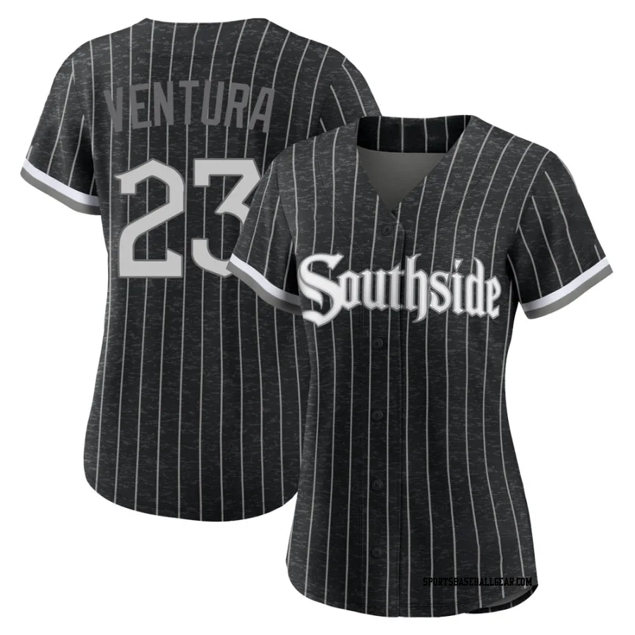 Robin Ventura Women's Chicago White Sox Black Authentic 2021 City Connect Jersey