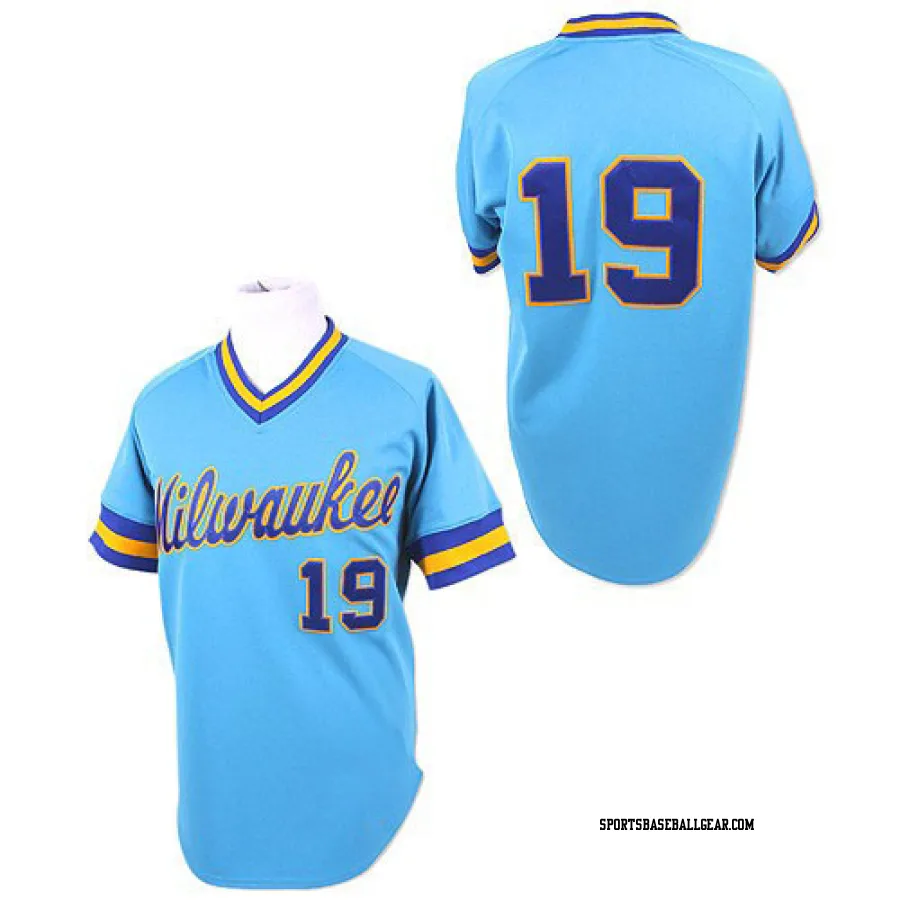 Robin Yount Men's Milwaukee Brewers Blue Authentic Throwback Jersey