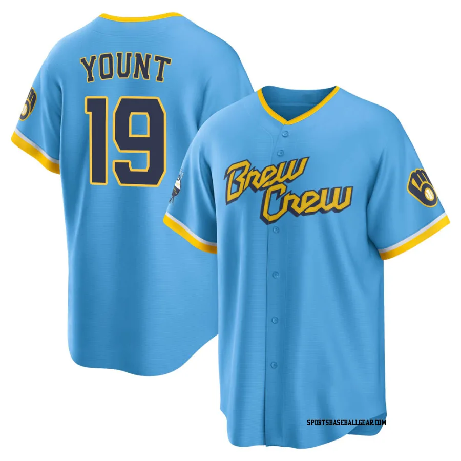 Robin Yount Youth Milwaukee Brewers Blue Replica Powder 2022 City Connect Jersey