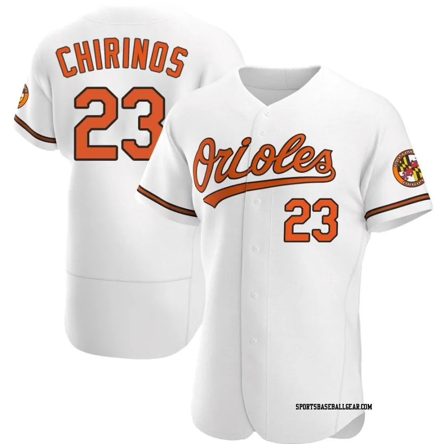 Robinson Chirinos Men's Baltimore Orioles White Authentic Home Jersey