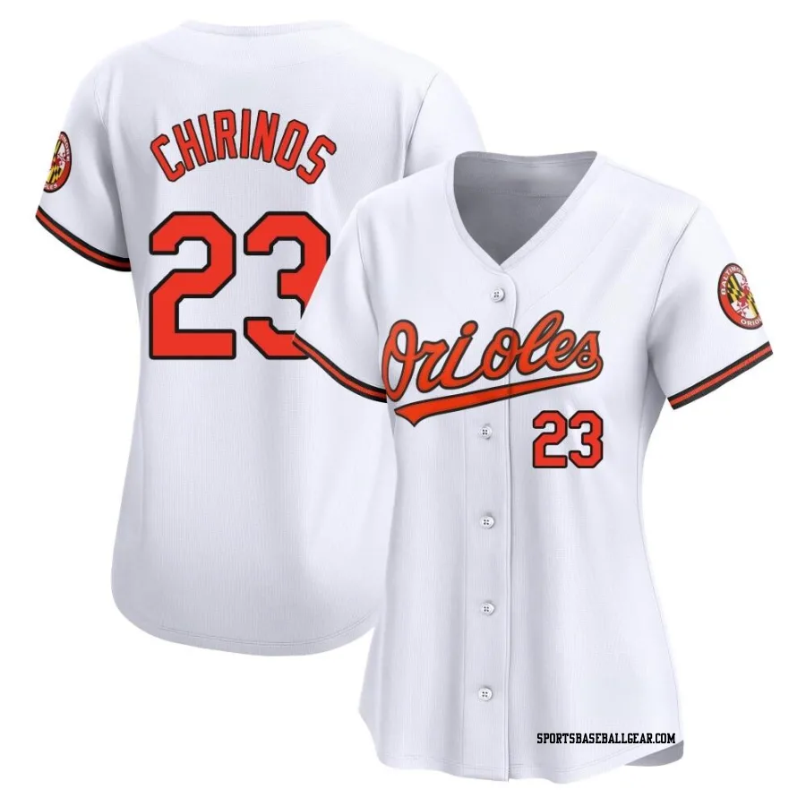 Robinson Chirinos Women's Baltimore Orioles White Limited Home Jersey