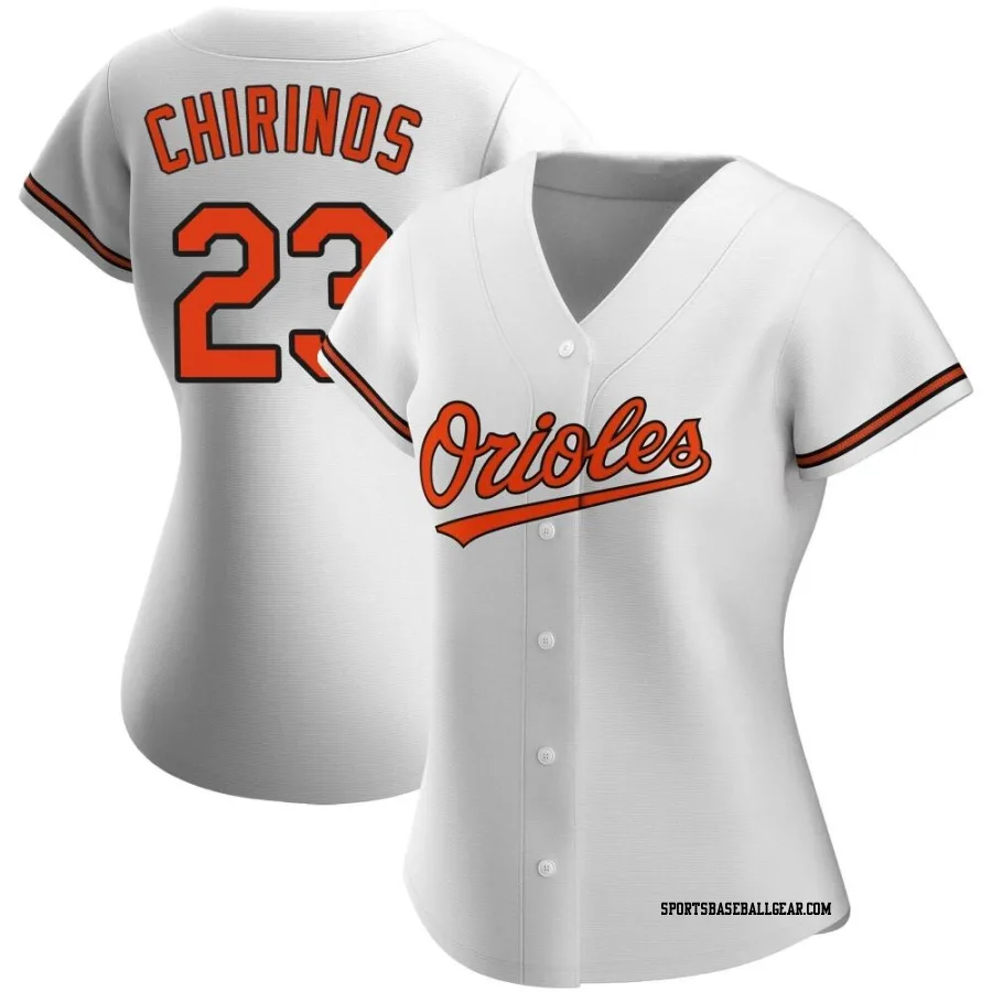 Robinson Chirinos Women's Baltimore Orioles White Replica Home Jersey