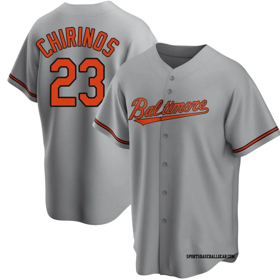 Robinson Chirinos Youth Baltimore Orioles Gray Replica Road Jersey