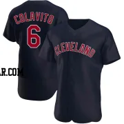 Rocky Colavito Men's Cleveland Guardians Navy Authentic Alternate Jersey