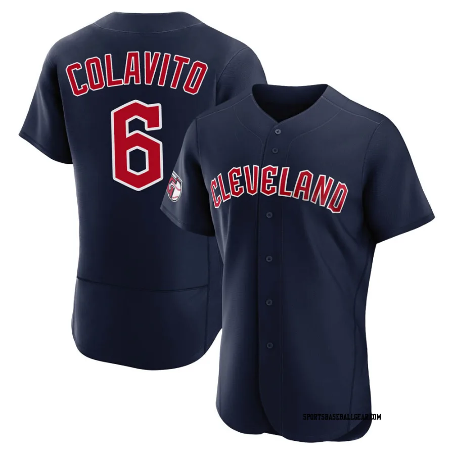 Rocky Colavito Men's Cleveland Guardians Navy Authentic Alternate Jersey