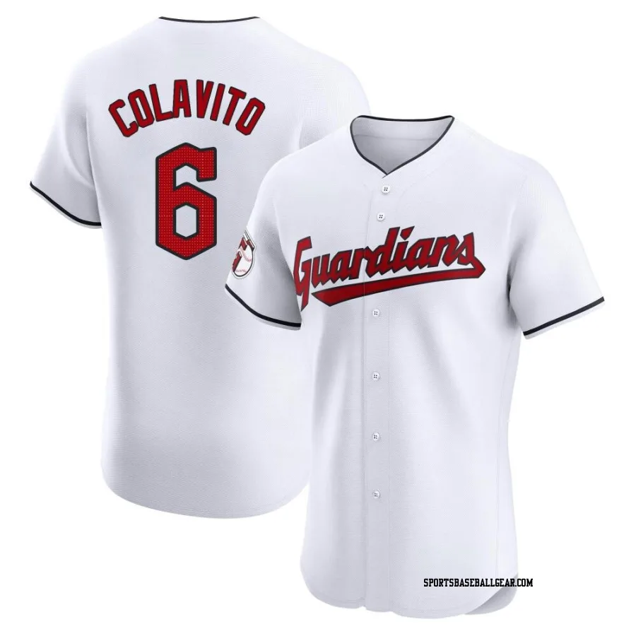 Rocky Colavito Men's Cleveland Guardians White Elite Home Jersey