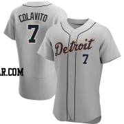 Rocky Colavito Men's Detroit Tigers Gray Authentic Road Jersey