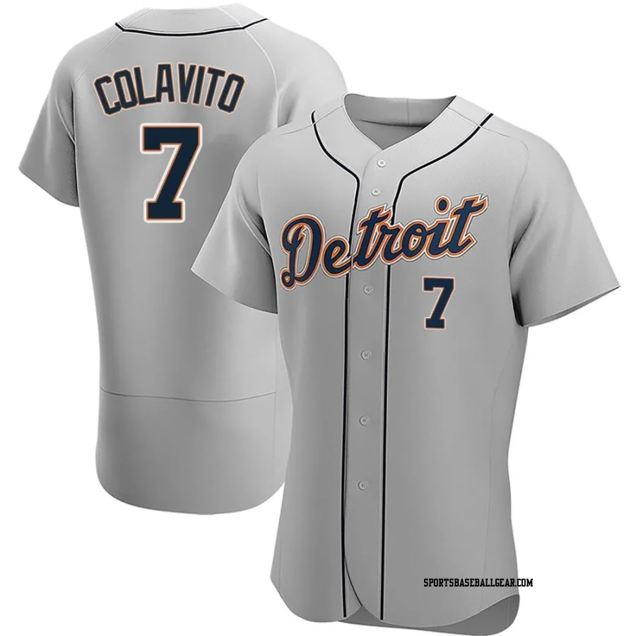 Rocky Colavito Men's Detroit Tigers Gray Authentic Road Jersey