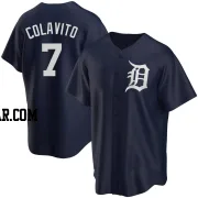 Rocky Colavito Men's Detroit Tigers Navy Replica Alternate Jersey