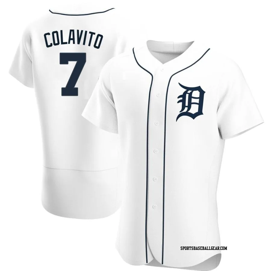 Rocky Colavito Men's Detroit Tigers White Authentic Home Jersey