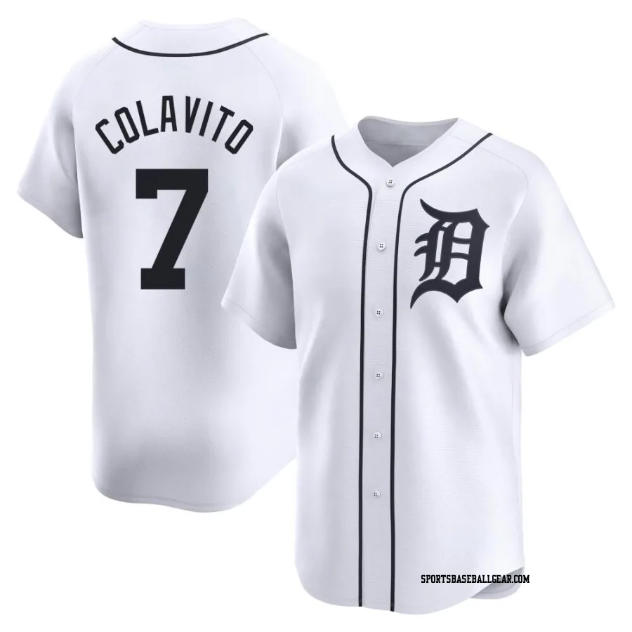 Rocky Colavito Men's Detroit Tigers White Limited Home Jersey