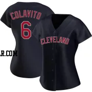 Rocky Colavito Women's Cleveland Guardians Navy Authentic Alternate Jersey