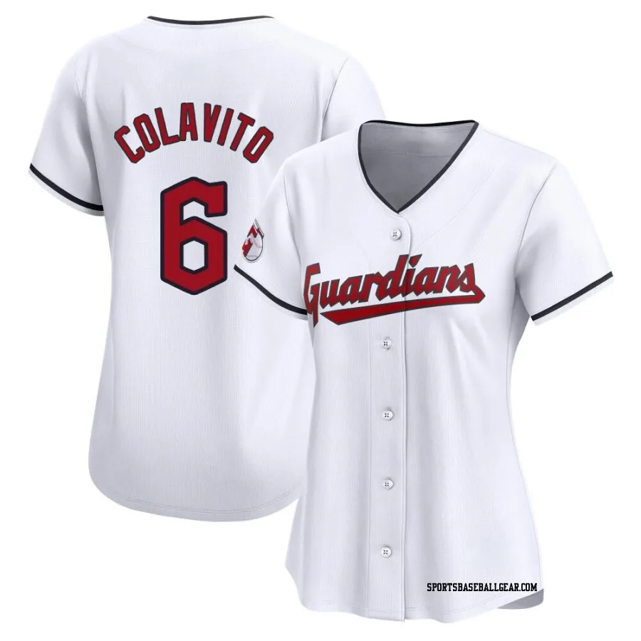 Rocky Colavito Women's Cleveland Guardians White Limited Home Jersey