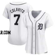 Rocky Colavito Women's Detroit Tigers White Limited Home Jersey