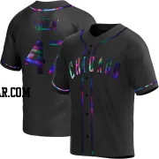 Rod Beck Men's Chicago Cubs Black Holographic Replica Alternate Jersey