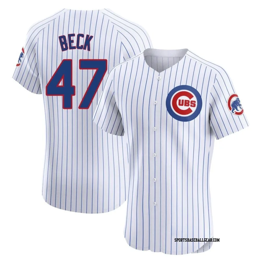 Rod Beck Men's Chicago Cubs White Elite Home Jersey