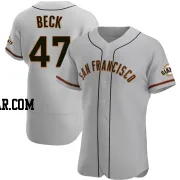 Rod Beck Men's San Francisco Giants Gray Authentic Road Jersey