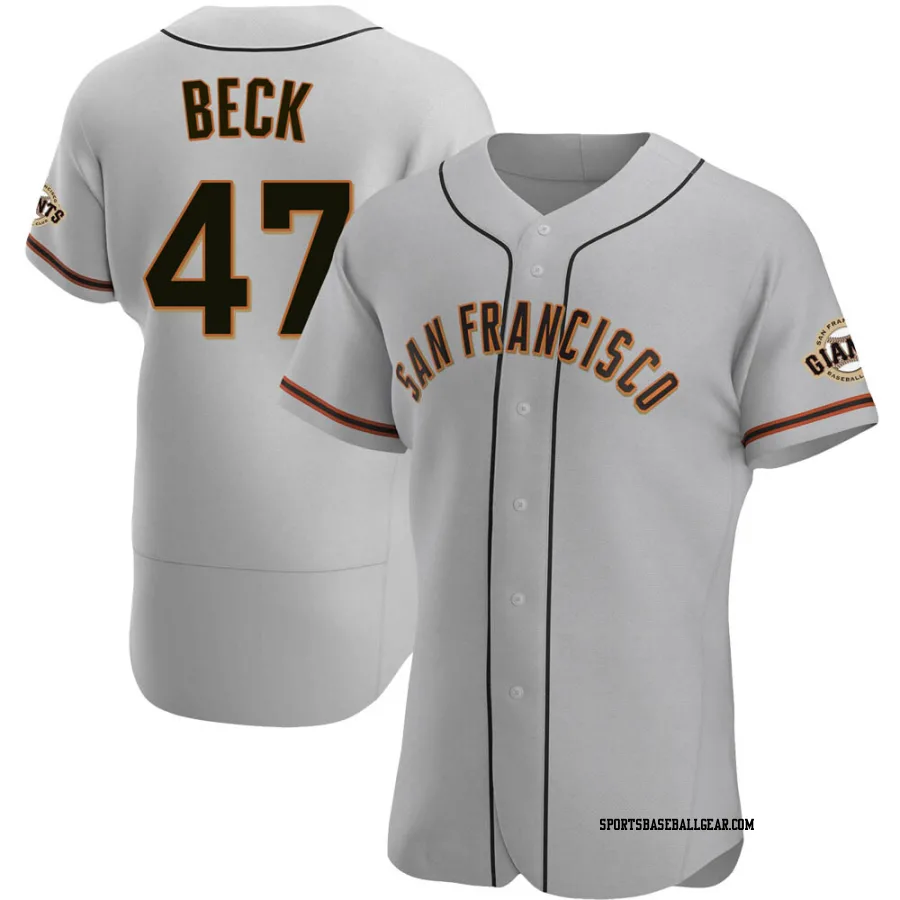 Rod Beck Men's San Francisco Giants Gray Authentic Road Jersey