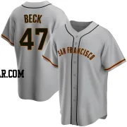 Rod Beck Men's San Francisco Giants Gray Replica Road Jersey