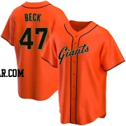 Rod Beck Men's San Francisco Giants Orange Replica Alternate Jersey