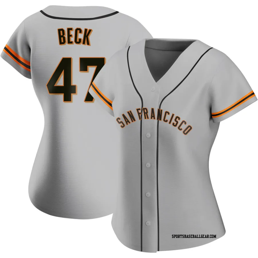 Rod Beck Women's San Francisco Giants Gray Authentic Road Jersey