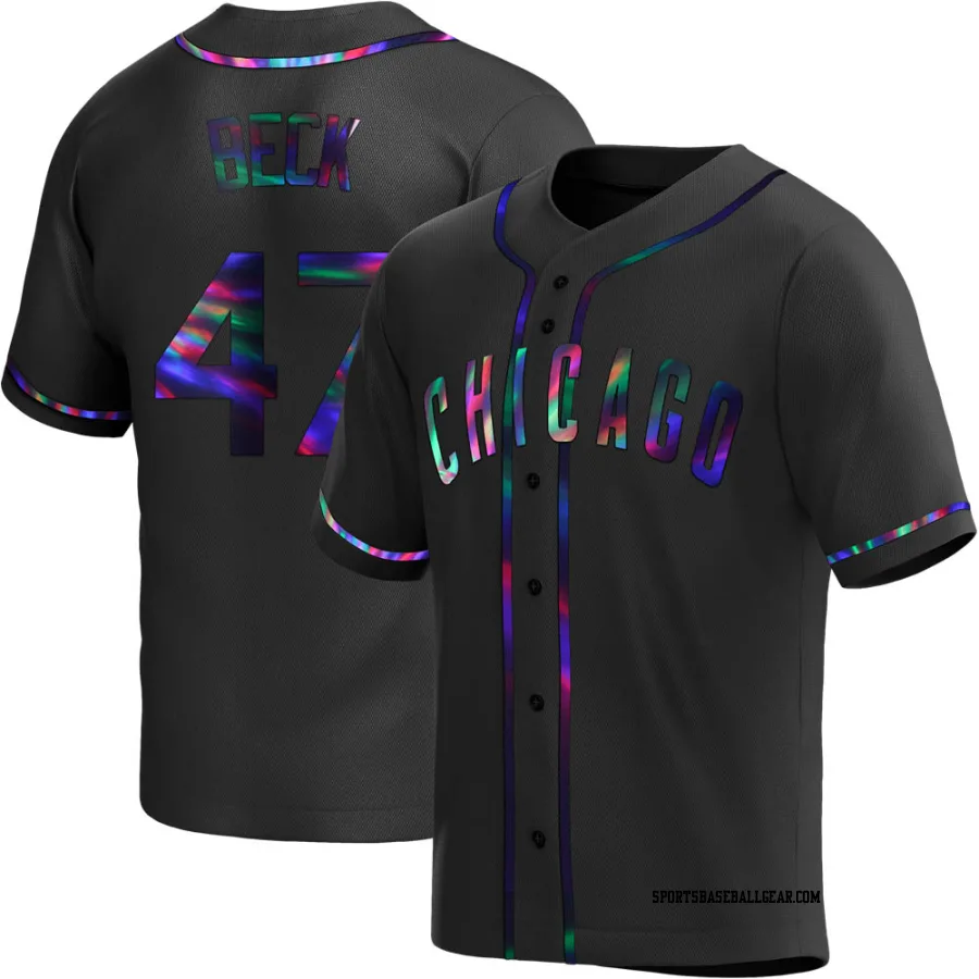 Rod Beck Youth Chicago Cubs Black Holographic Replica Alternate Jersey