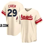 Rod Carew Men's Los Angeles Angels Cream Replica 2022 City Connect Jersey