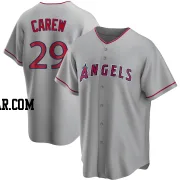 Rod Carew Men's Los Angeles Angels Replica Silver Road Jersey