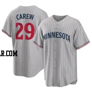 Rod Carew Men's Minnesota Twins Gray Replica Road Jersey