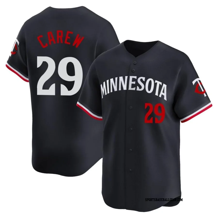 Rod Carew Men's Minnesota Twins Navy Limited Alternate Jersey