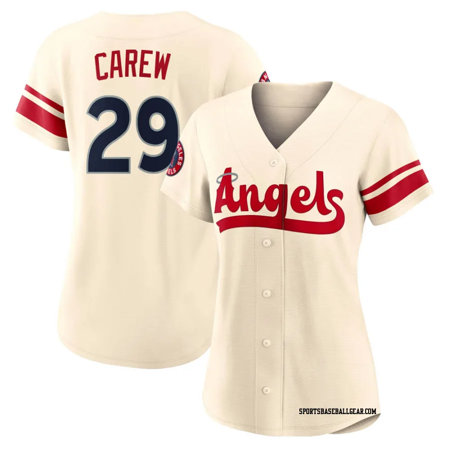 Rod Carew Women's Los Angeles Angels Cream Authentic 2022 City Connect Jersey