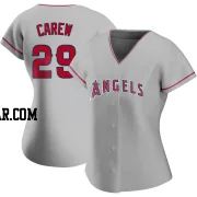 Rod Carew Women's Los Angeles Angels Replica Silver Road Jersey