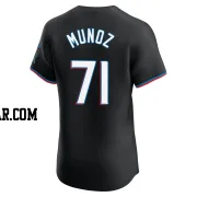 Roddery Munoz Men's Miami Marlins Black Elite Alternate Vapor Premier Jersey