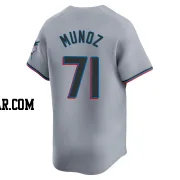 Roddery Munoz Men's Miami Marlins Gray Limited Road Jersey