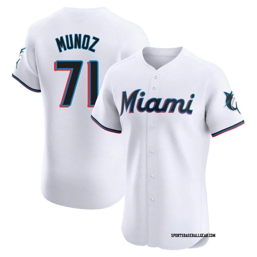 Roddery Munoz Men's Miami Marlins White Elite Home Jersey