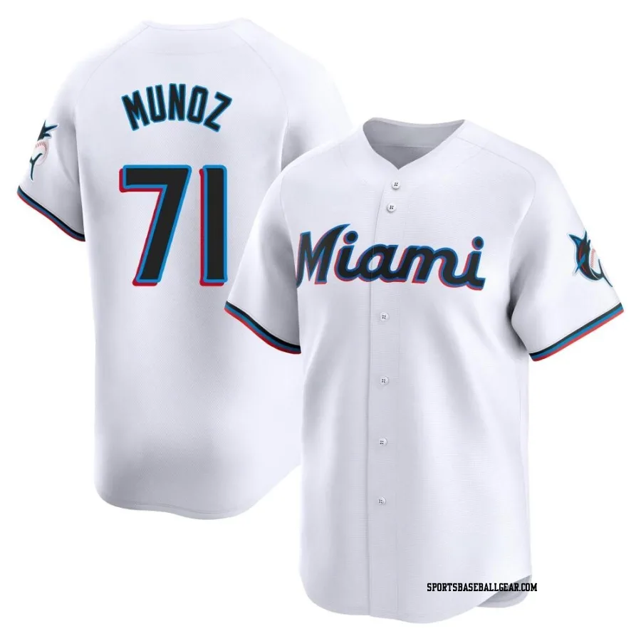 Roddery Munoz Men's Miami Marlins White Limited Home Jersey