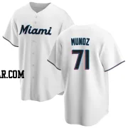 Roddery Munoz Men's Miami Marlins White Replica Home Jersey