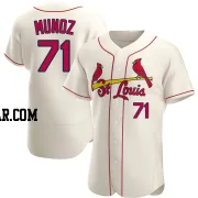 Roddery Munoz Men's St. Louis Cardinals Cream Authentic Alternate Jersey