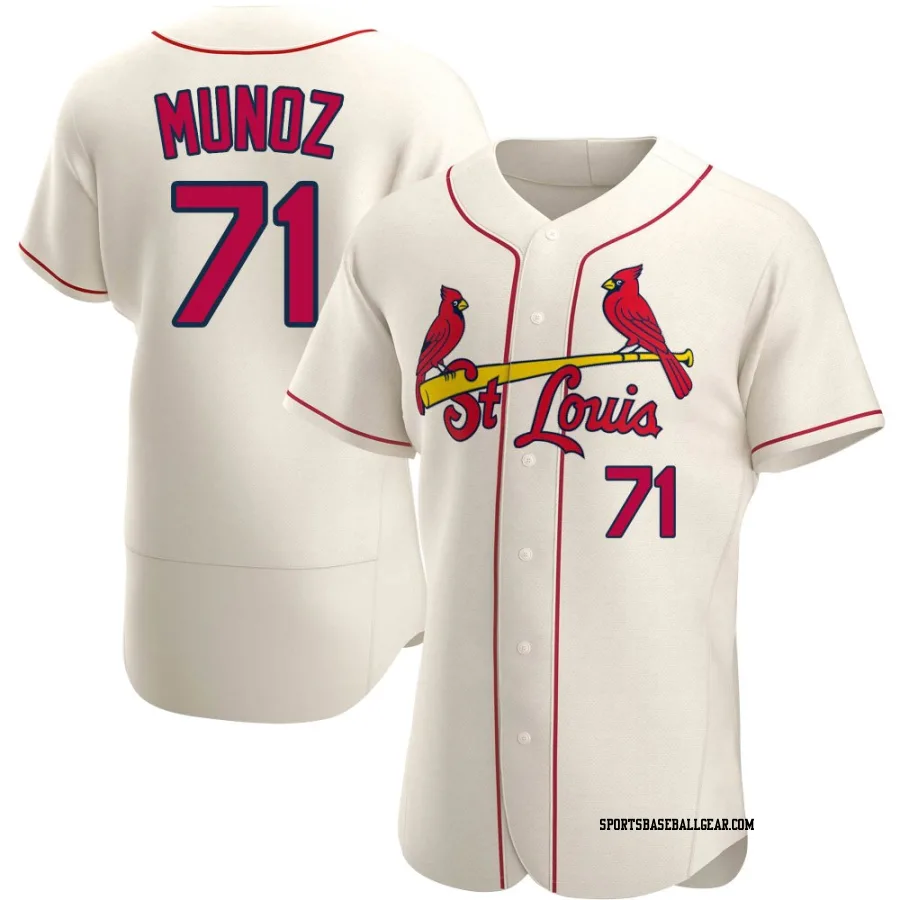 Roddery Munoz Men's St. Louis Cardinals Cream Authentic Alternate Jersey