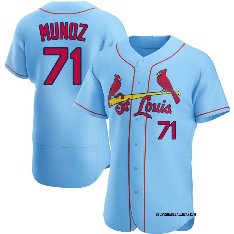 Roddery Munoz Men's St. Louis Cardinals Light Blue Authentic Alternate Jersey