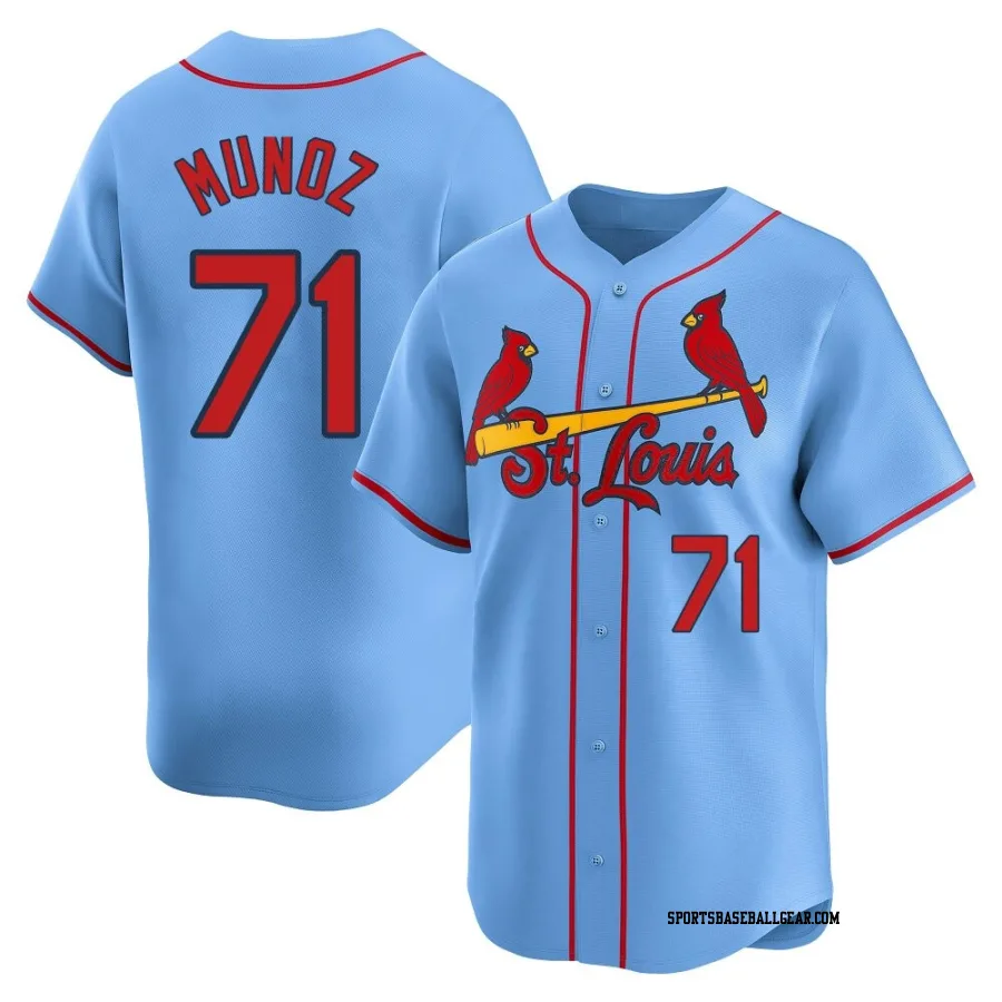 Roddery Munoz Men's St. Louis Cardinals Light Blue Limited Alternate Jersey