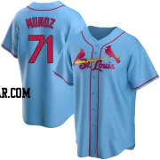 Roddery Munoz Men's St. Louis Cardinals Light Blue Replica Alternate Jersey