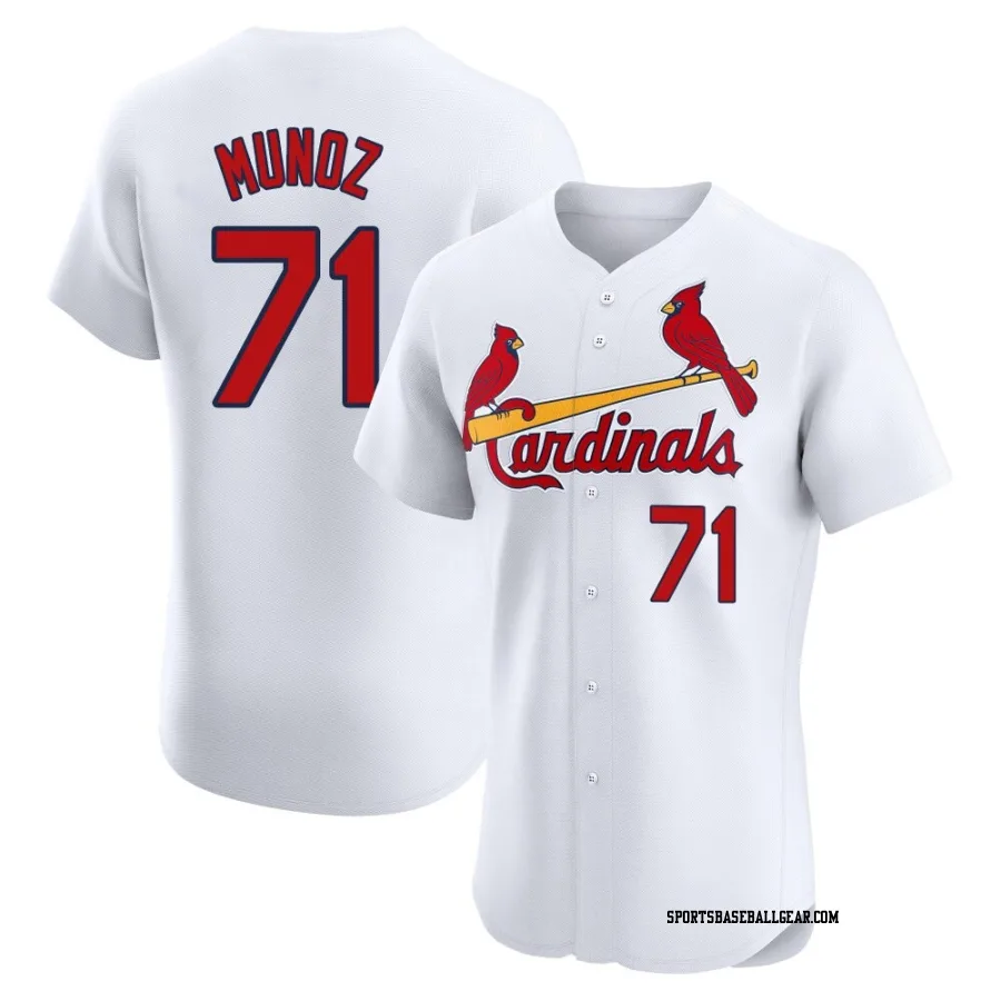 Roddery Munoz Men's St. Louis Cardinals White Elite Home Jersey