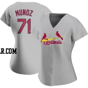 Roddery Munoz Women's St. Louis Cardinals Gray Authentic Road Jersey