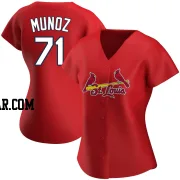 Roddery Munoz Women's St. Louis Cardinals Red Authentic Alternate Jersey