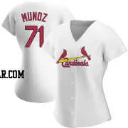 Roddery Munoz Women's St. Louis Cardinals White Authentic Home Jersey